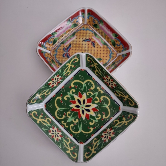 ‼️SOLD‼️ KASHMIR Takahashi Porcelain Hand decorated Trinket Dish Bowl VTG 1981 - Picture 6 of 8